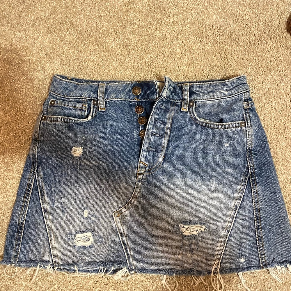 Free people denim skirt
